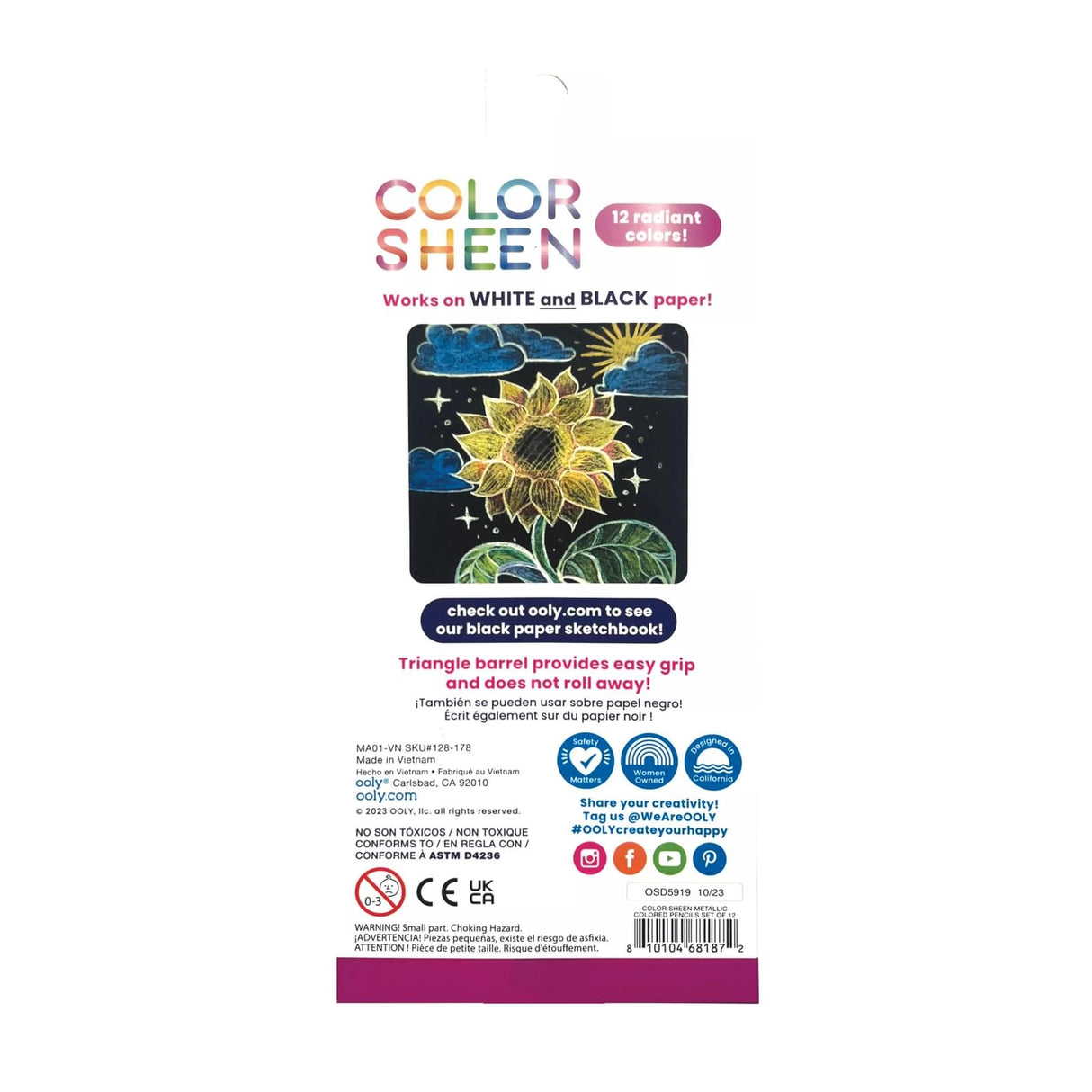 OOLY Color Sheen: Metallic Colored Pencils (Set of 12)