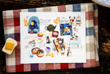 Welcome to the Tea Room! This kiss-cut PET Tape features a relaxing teahouse filled with cats and other furry friends. It adds the perfect touch of warmth to your journal pages with hints of golden brown and dark blue as conversations continue until midnight.