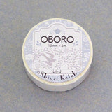 Cinta washi blanca con diseño de pájaro Oboro
