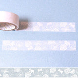 Cinta washi blanca con diseño de mariposa Oboro