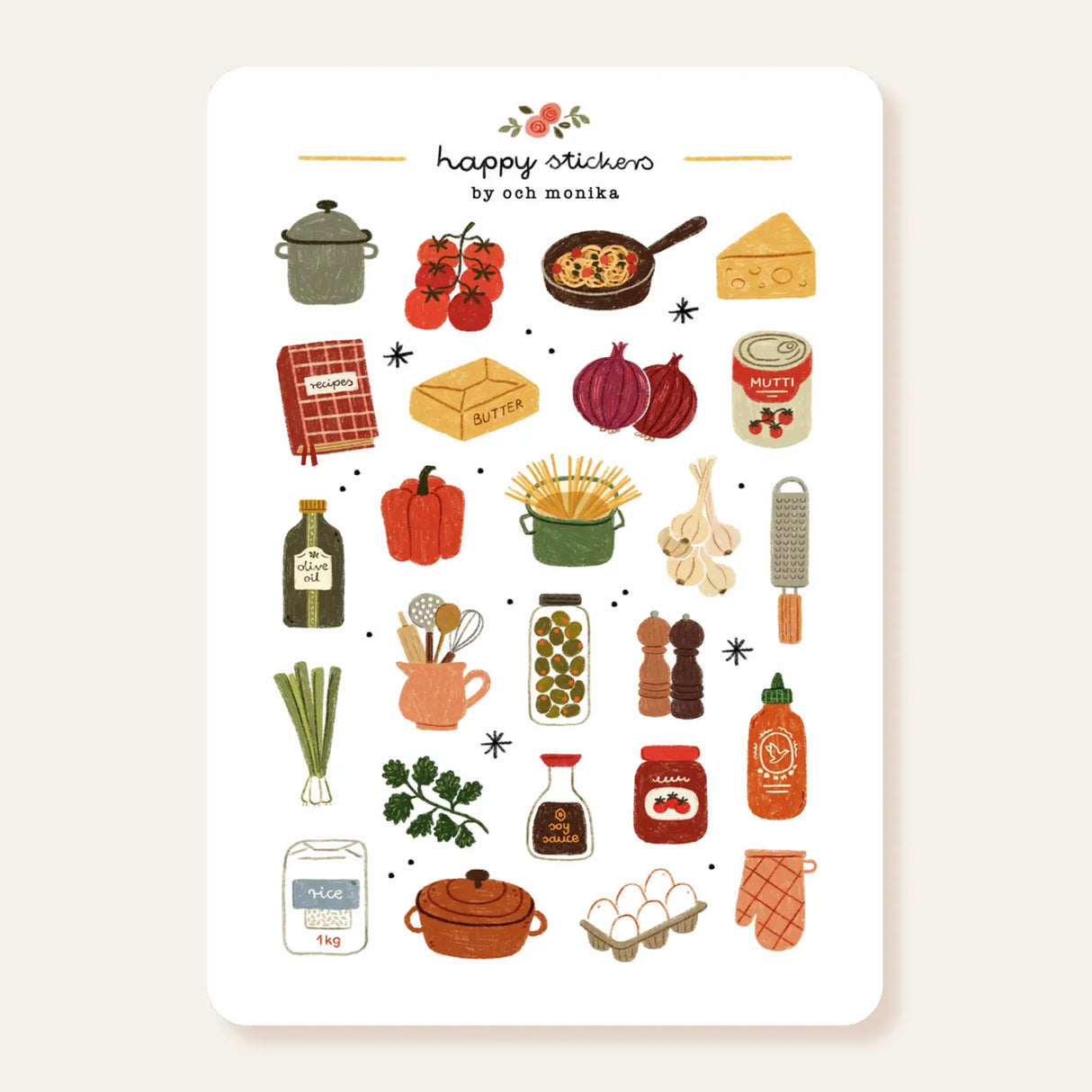 OchMonika Home Cooking Sticker Sheet

A sticker sheet full of cute little stickers perfect for planners, journals, or scrapbooking ❤
