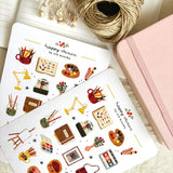 A sticker sheet full of cute little stickers perfect for planners, journals, or scrapbooking ❤