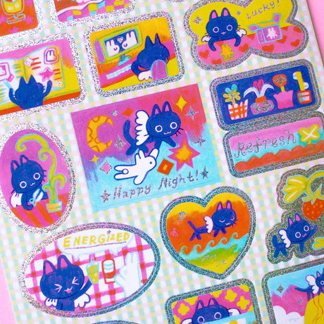 A6 Sticker Sheet

Great for journaling and decorating!

Water resistant, not waterproof. Do not place in areas of high wear.&nbsp;