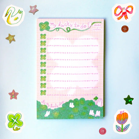Odd Rabbit - Lucky Clover Memo Pad

4x6 memo pad with 50 sheet of paper!

Great for journaling or jotting down a quick to do list!