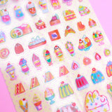 A6 Sticker Sheet.&nbsp;

Should not be placed in areas of heavy wear (phone cases, laptops, water bottles, etc).

Great for journaling or decorating flat spaces!