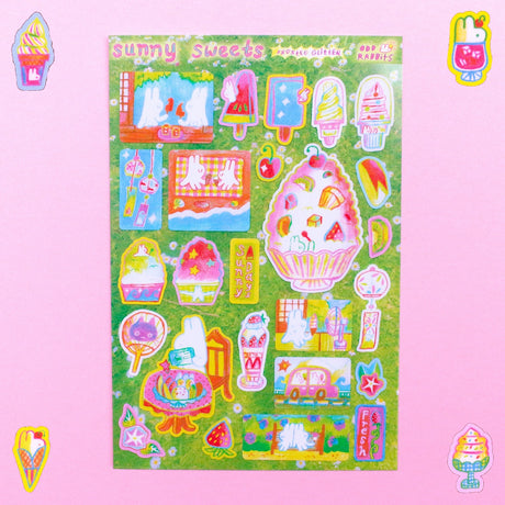 A6 Sticker Sheet.&nbsp;

Should not be placed in areas of heavy wear (phone cases, laptops, water bottles, etc).

Great for journaling or decorating flat spaces!