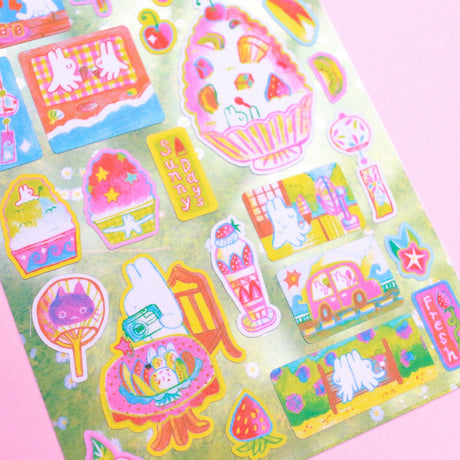 A6 Sticker Sheet.&nbsp;

Should not be placed in areas of heavy wear (phone cases, laptops, water bottles, etc).

Great for journaling or decorating flat spaces!