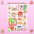 'Dessert at the Kissaten' A6 Washi Sticker Sheet. The material of the sticker sheet is a thin washi paper that is great for journaling!

Sticker sheets are not waterproof and should not be placed in areas of heavy wear (phone cases, laptops, water bottles, etc).
Great for journaling or decorating flat spaces!
Sticker sheets come in a plastic sleeve.