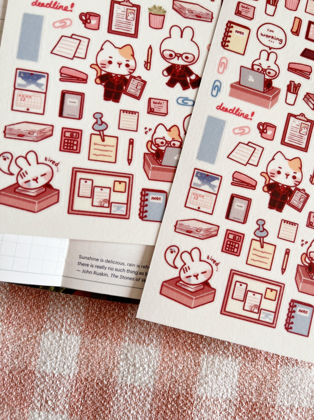 Cherry Rabbit Office Days Sticker Sheet