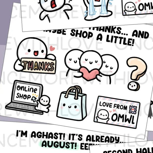 Once More With Love - Give Thanks Mini Sticker Sheet

They are small and easy to carry around for on the go planning!