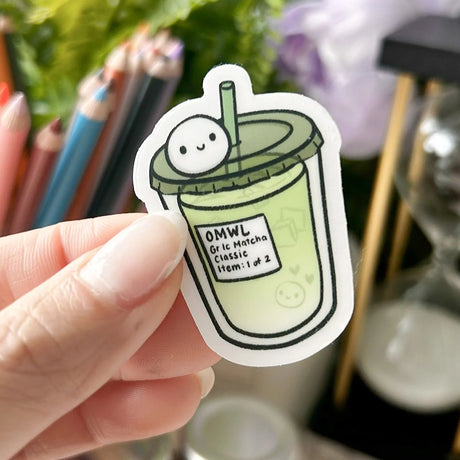 Iced Matcha Vinyl Sticker