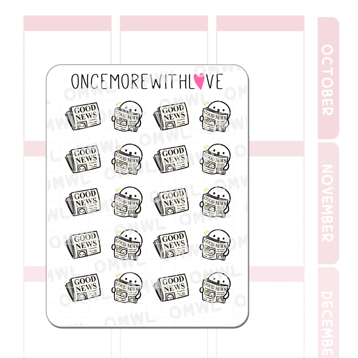 Once More With Love - M1426 Good News Sticker Sheet

Good news alert! Munchkin cuteness coming your way!