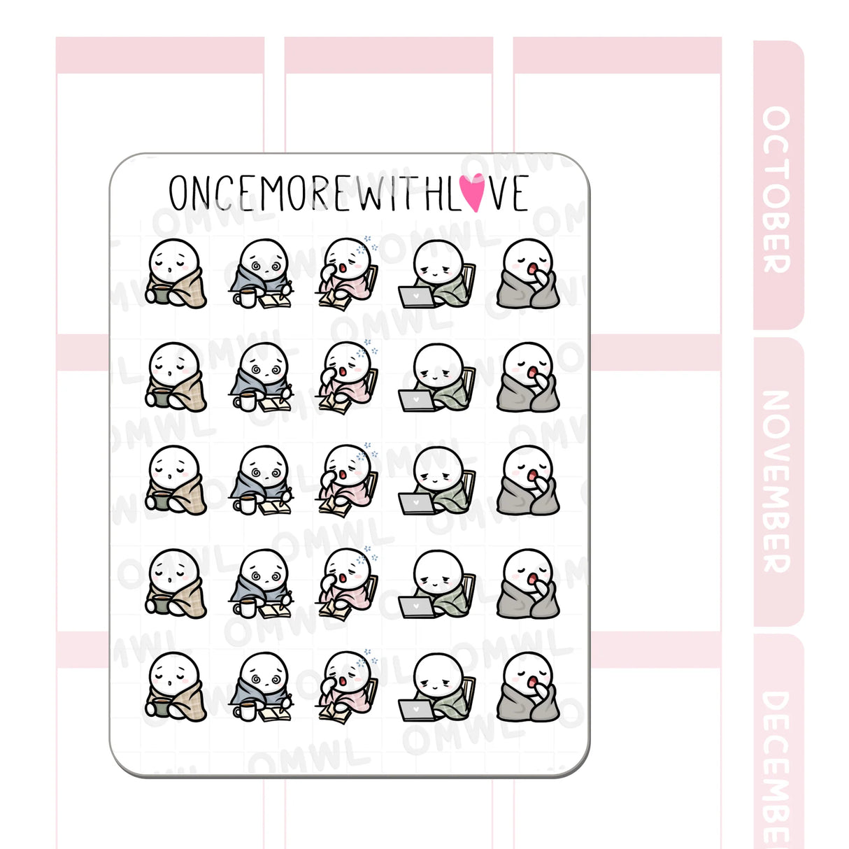 Once More With Love - M1498 Barely Awake Sticker Sheet

Can I please go back to bed?