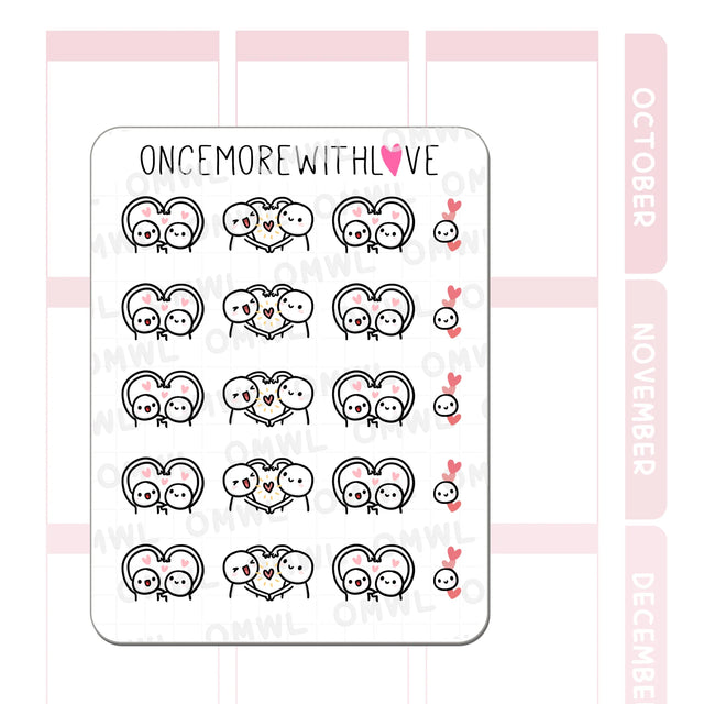 Once More With Love - M1502 Hearts Together Sticker Sheet

Together - we have love.