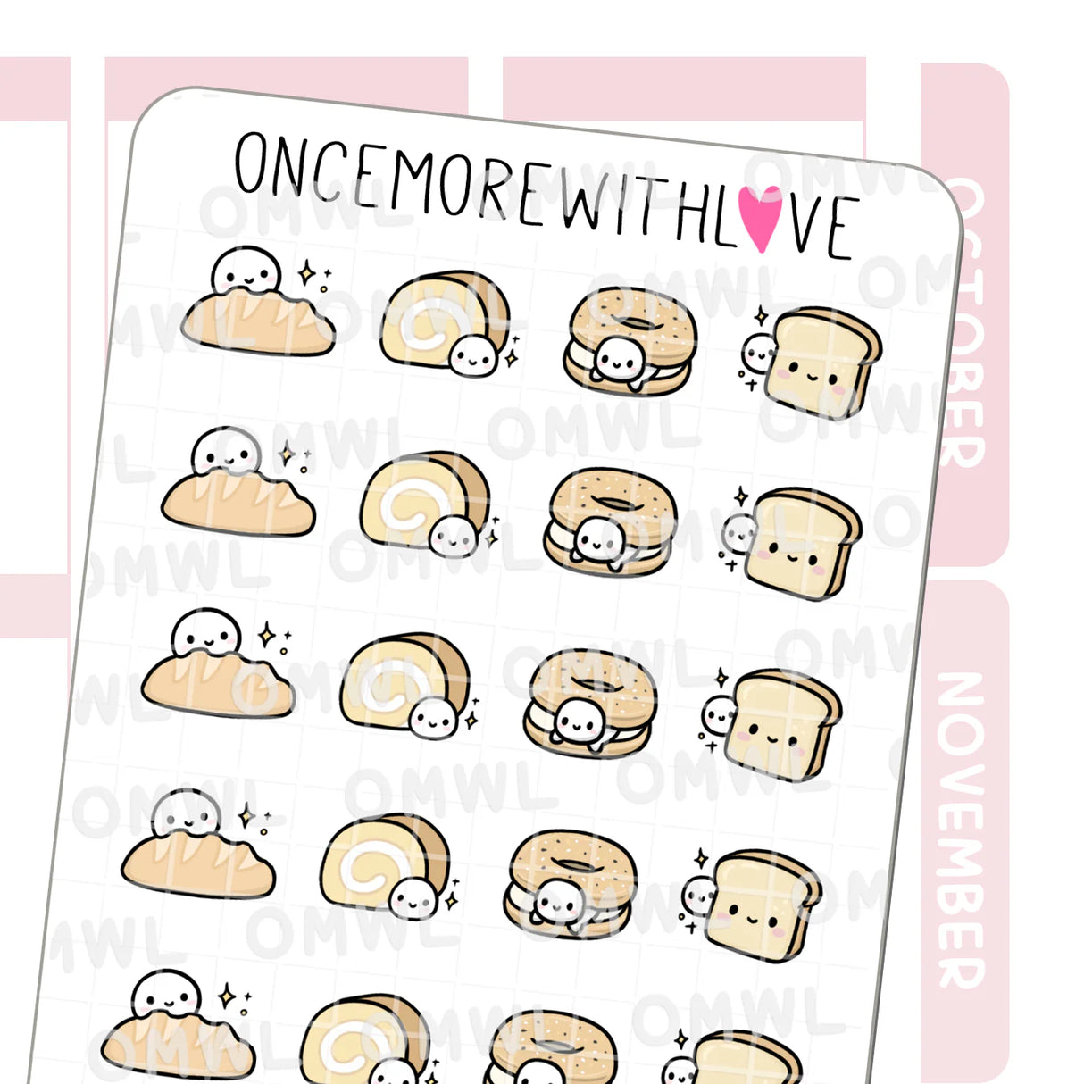 Once More With Love - M1520 Bread Lover Sticker Sheet

For the carb lovers! I can never say no to bread. My favourite are the ones from Chinese bakeries, they're soooo soft and fluffy!