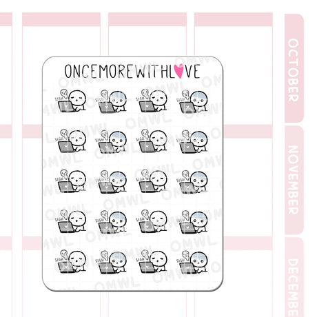 Once More With Love - M1526 Work Fatigue Sticker Sheet

When it feels like your soul has left your body and you're so tired from work or just life in general... Here is the sticker for you!