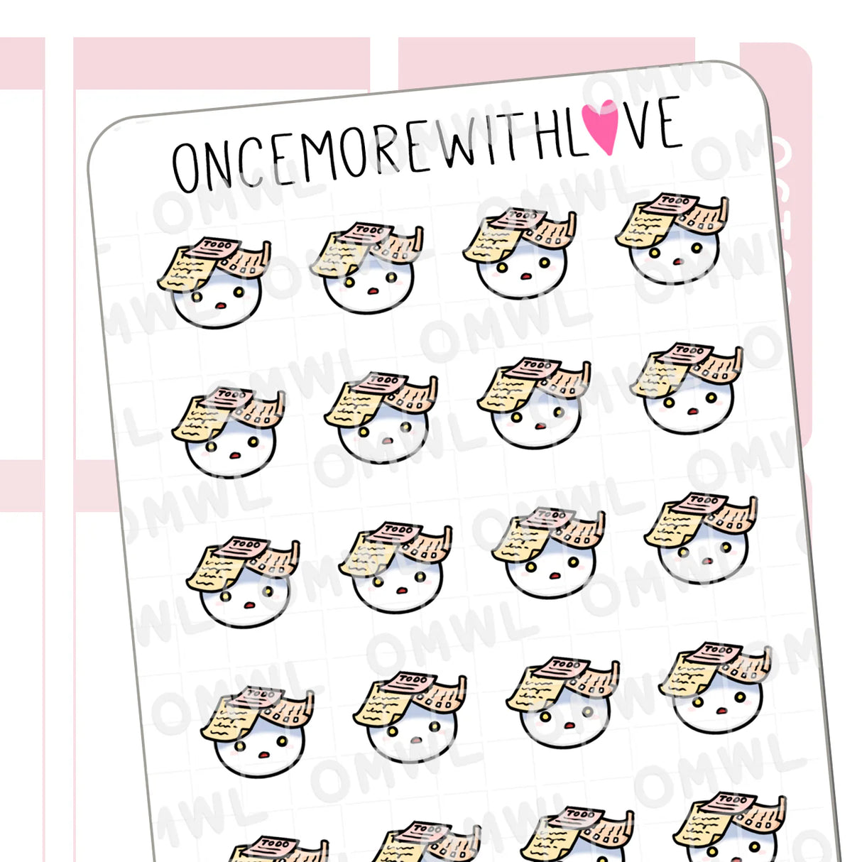 Once More With Love - M1529 Overwhelmed By To Do Lists Sticker Sheet

A gazillion sticky notes still can't cover everything I need to do... Ahhhh!