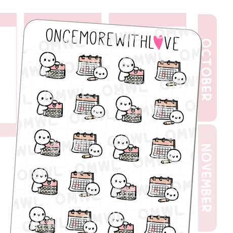 Once More With Love - M1535 Calendar Sticker Sheet

Calendar munchkins when you update your monthly page or home calendars!
