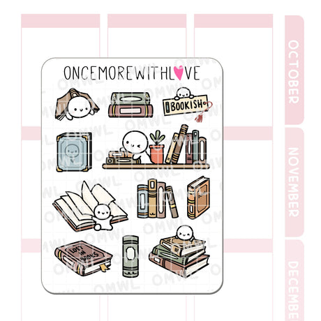 Once More With Love M1364 Bookish Large Deco Sticker