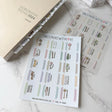 New monthly tabs for labeling your planner! 

SIZE: 4" x 5.5"
COLOUR: White or Clear
MATERIAL: Vinyl/Pet Back