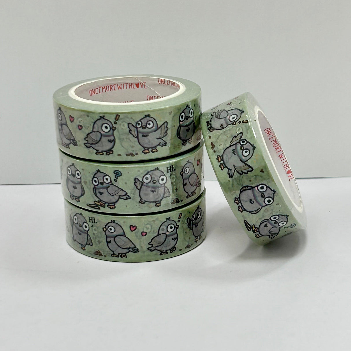 Once More With Love Washi Tape - Pigeons

WHAT YOU RECEIVE:

1 roll of exclusively designed washi tape by Once More With Love

These washi tapes are great for decorating your munchkin planner spreads or for creating cards, scrapbook pages, or journals :)

Washi tapes come shrink wrapped. No other packaging provided!

SIZE: 15mm x 10m
MATERIAL: washi tape