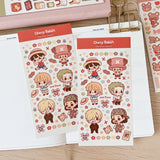 Cherry Rabbit One Piece Sticker Sheet