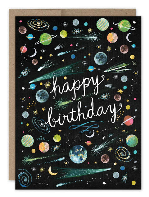 Outer Space Birthday Card