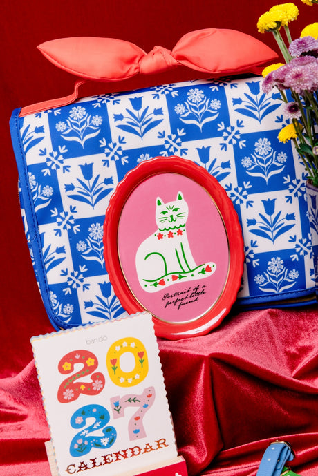 Ban.do Oval Trinket Tray - Cat Portrait