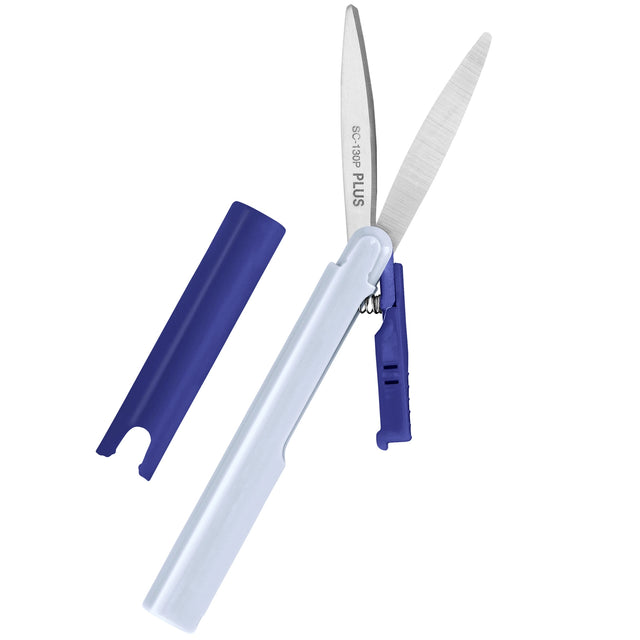 PLUS Twiggy™ Curved Blade Scissors

Designed to go anywhere, Twiggy™ scissors combine portability, safety, and precision in a compact, pen-size format. Featuring PLUS’s signature curved blade design, Twiggy delivers up to 2× smoother, more effortless cutting for everyday tasks at home, in the studio, or on the go.

TSA-compliant and travel-friendly
Compact, pen-size design fits easily in a pocket, purse, or drawer
Curved stainless steel blades (1.6") for smooth, precise cutting
Safety cap with blade lock fo