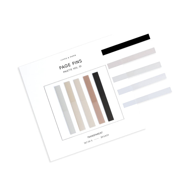 Page Pins Vol. 1 / (Leché/Cashmere/Nude/Avant Garde/Blanco Mate)