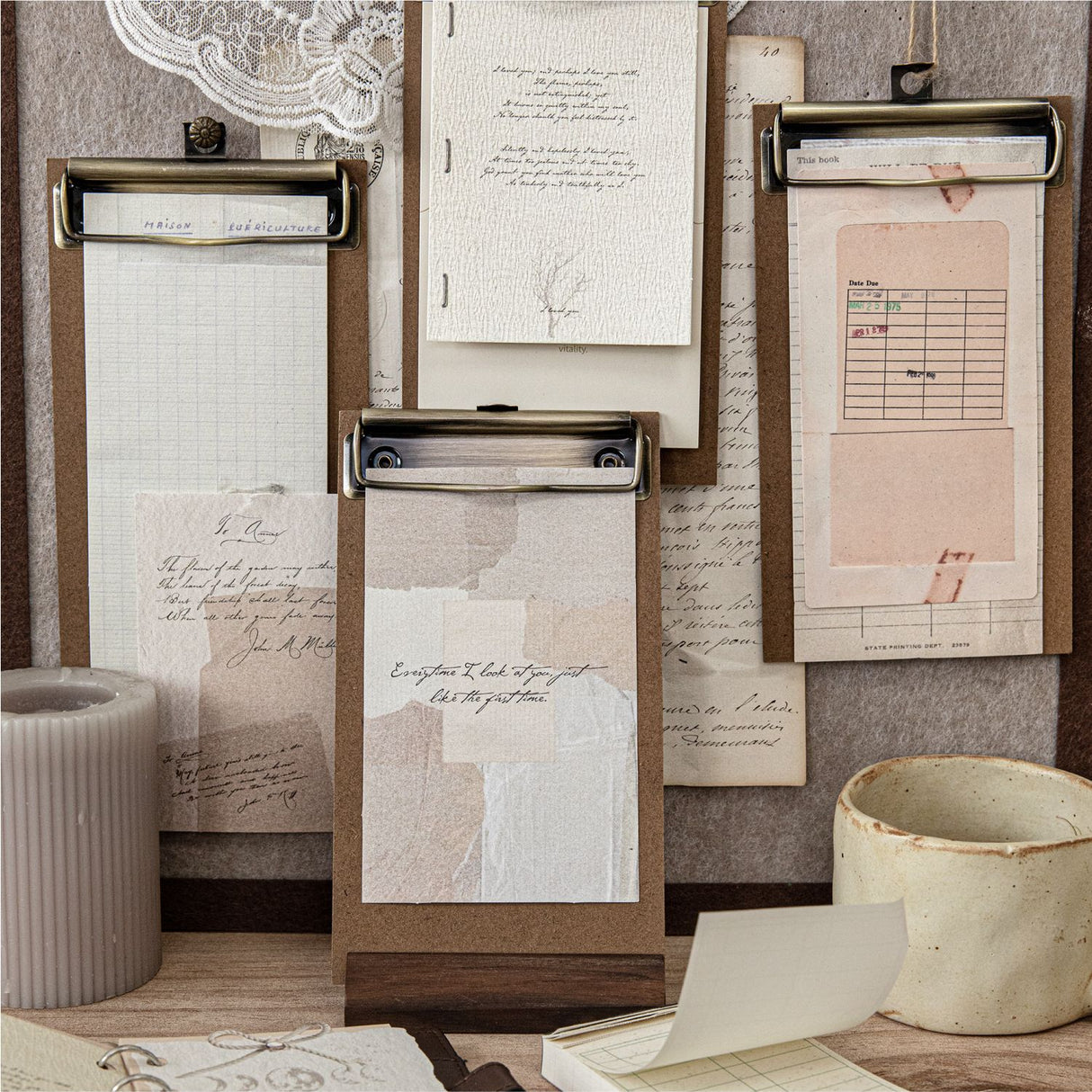 This beautifully crafted paper pack includes 30 pieces of cute paper materials in different patterns and 1 small clamp! Each pack comes with pieces in varying styles with a unique set of designs.

These pieces make great card decoration, collage pieces, or additions to your journal spreads!