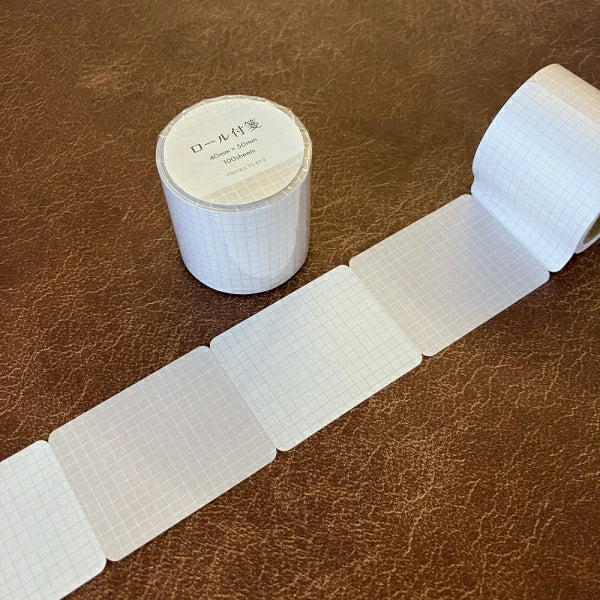 Perforated sticky notes in a roll. Designs can be torn off easily and be used individually. These soft colored sticky notes are perfect for your planner or journal.&nbsp;

Each roll has 100 pieces of sticky notes with 2 designs (50 pieces for each design).


Size of each sticky note: 40mm x 50mm
2 designs x 50 sheets each (100 sheets in total)
Includes 1 roll of sticky notes
Country of manufacture: Japan
Material / component: High quality paper