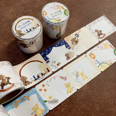 Papier Platz x Nakauchi Waka Sticky Notes Roll - Dogs and Interiors