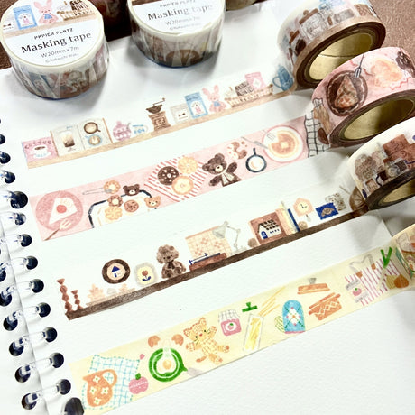 Papier Platz x Nakauchi Waka Washi Tape - Dogs and Interior Design