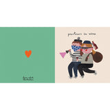 Immerse yourself in the charming world of Daria Solak Illustrations with the 'Partners in Wine' card. Perfect for expressing your love or friendship, this card measures 14.8x14.8cm, ideal for a heartfelt message. Each design is a product of hand-drawn illustrations, printed locally to maintain quality. Enjoy the vibrant hues, made possible by the use of watercolors, gouache, and colored pencils. This card is a testament to Daria's love for creating designs that bring joy, with her favorite themes of girls, 