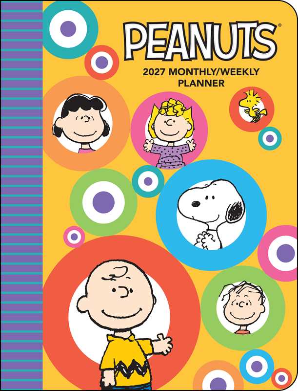 Staying organized will be a breeze this year with this bright and colorful monthly/weekly planner that features full-color Sunday comic strips of everyone's favorite gang—the PEANUTSÂ® gang.

The PEANUTSÂ® 2027 Monthly/Weekly Planner blends functionality with fun, featuring vibrant comic strips from Charles M. Schulz that celebrate the wit, whimsy, and heart of the PEANUTSÂ® gang. It offers plenty of space to jot down appointments, meetings, activities, or notes, and fits easily on a counter or desk, either