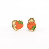 Pendientes Peek-A-Boo con forma de fresa