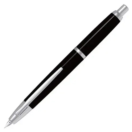 Brilliant design and ingenious engineering combine in the refined, elegant style of the world's first and favorite retractable fountain pen, the Vanishing Point by Pilot. The internal mechanism of this exceptionally crafted fountain pen allows the 18-karat gold nib to retract fully into the barrel when not in use. Vanishing Point is refillable for continued use with a cartridge or Pilot's CON-50 converter. The fountain pen is available in extra fine, fine, medium or broad point sizes. These pens arrive pack