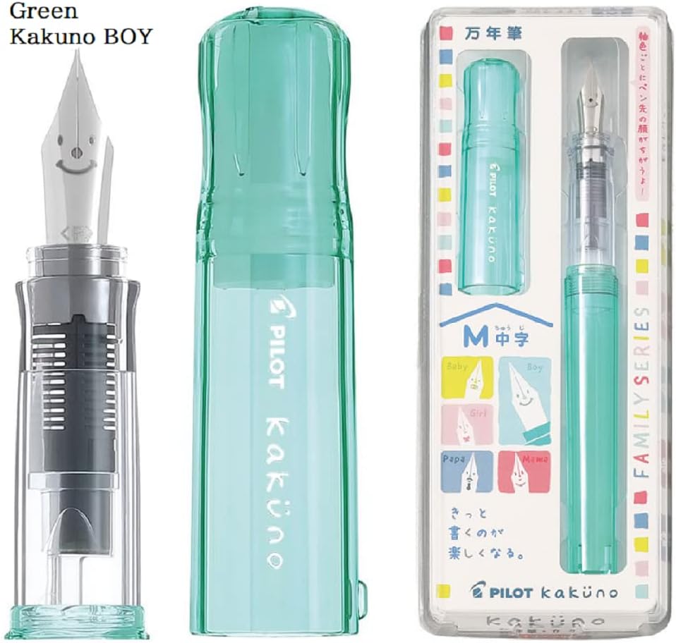 Pilot Kakuno Fountain Pen - Clear Aqua