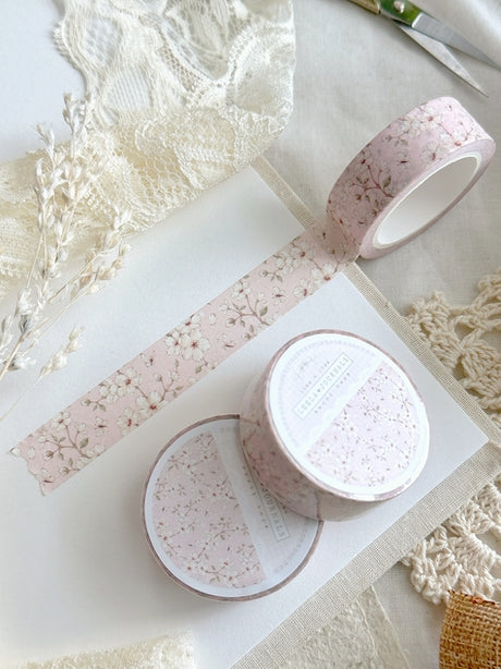 leelajournals - Pink Sakura Floral Washi Tape 15mm