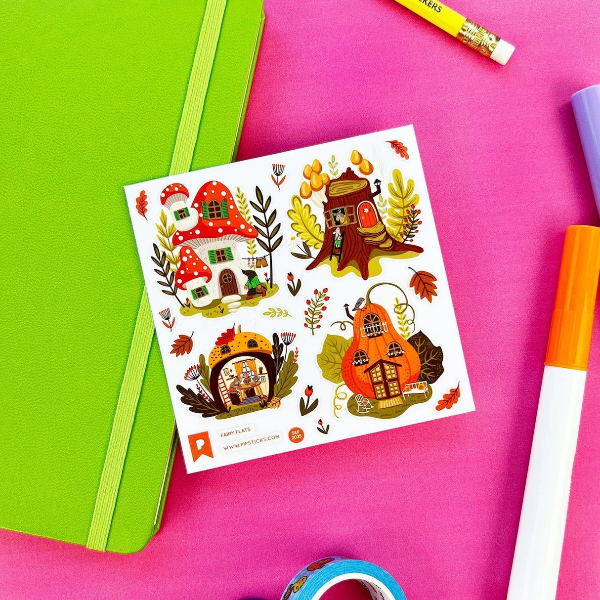 Pipsticks - Fairy Flats Sticker Sheet

PipStickers are the PERFECT gift for the sticker lover in your life - even if it's you! These unique PVC designs come on a clear backing and cannot be found anywhere else.

Includes one 4" x 4" sheet of Fairy Flats PipStickers and includes the Pipsticks manifesto.