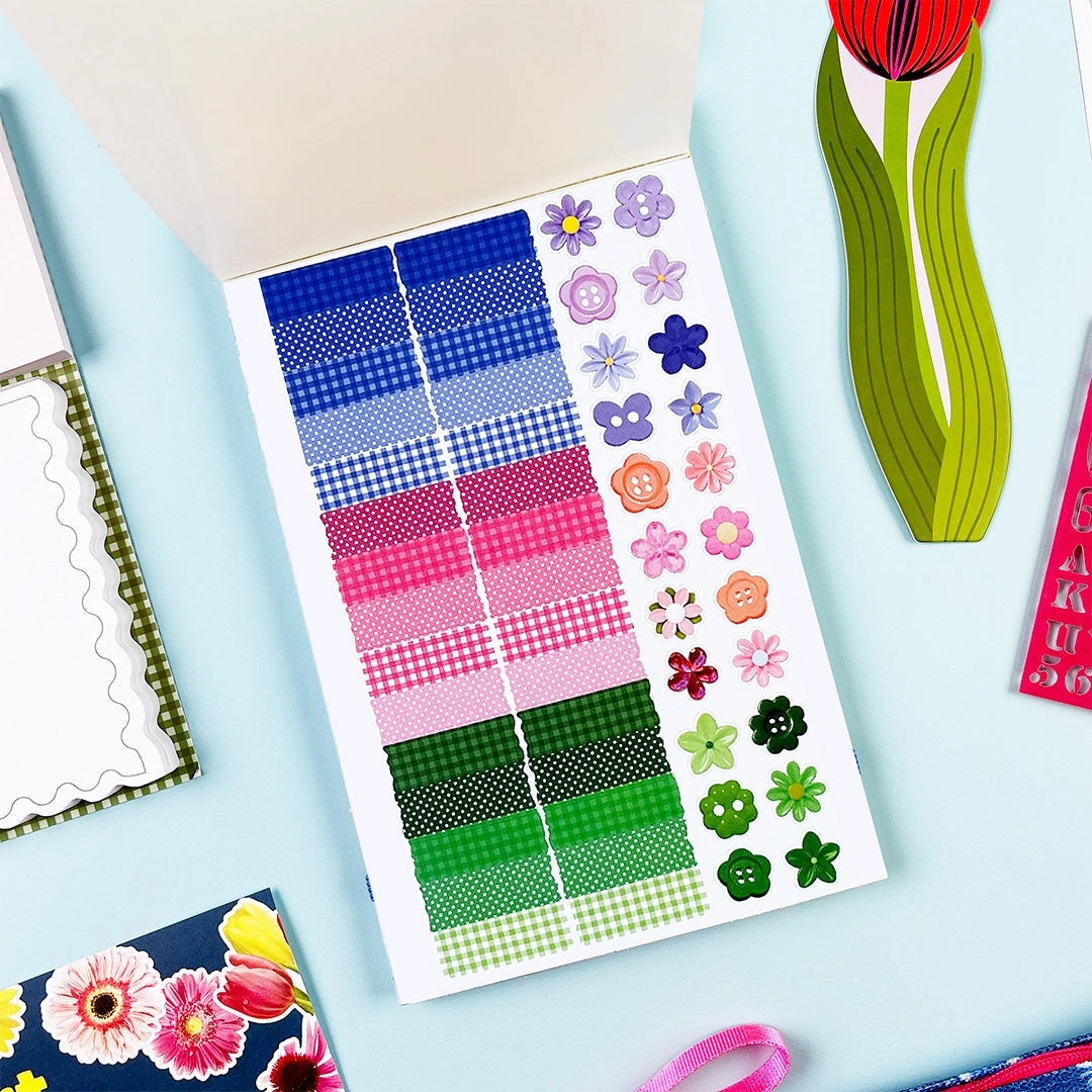 Create dreamy garden-inspired pages with the In The Garden Junk Journal Sticker Book. This creative sticker journal includes botanical stickers, patterned papers, and alphabet stickers designed for layering, collage, and junk journaling. Filled with florals, greenery, and nature-inspired textures, it’s perfect for decorating journals, scrapbooks, planners, and snail mail projects.

With 30 tear-off pages, this sticker book makes it easy to pull, place, and play—no commitment issues here. Perfect for junk jo