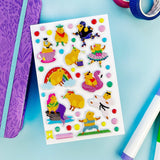 Main character energy, but make it capybara.

This glitter puffy sticker sheet is serving up the ultimate capybara glow-up - roller skating, tea sipping, rainbow lounging, flamingo floating, birthday celebrating, and even karate kicking. Basically? They’re booked, busy, and sparkling. With super shimmery accents and extra puffy goodness, these chill icons are here to remind you to do the most… while staying unbothered.

PipSticker Puffies are the PERFECT gift for the sticker collector in your life - even if