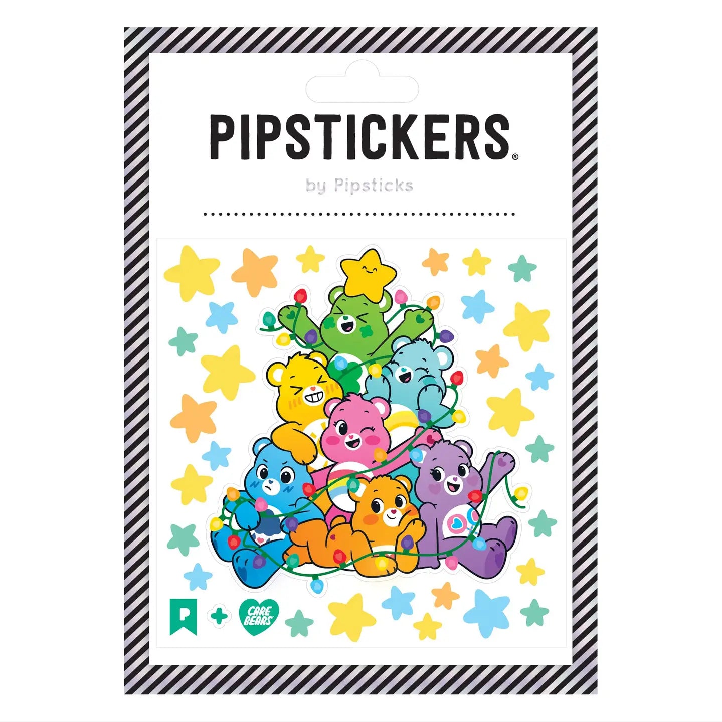 PipStickers are the PERFECT gift for the sticker lover in your life - even if it's you! These unique wood-free paper designs with fuzzy accents come on a clear backing and cannot be found anywhere else.

Includes one 4'' x 4'' sheet of Care Bears Fuzzy Christmas Tree PipStickers and includes the Pipsticks manifesto.