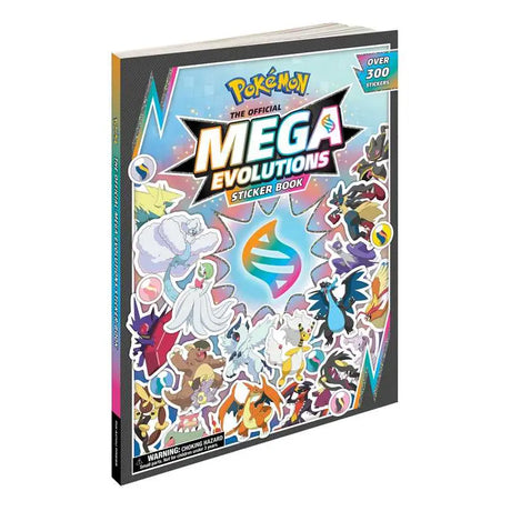 Pokémon: The Official Mega Evolutions Sticker Book includes 48 known Mega-Evolved Pokémon originally discovered in Hoenn and Kalos. Learn how Pokémon surpass their normal limits in battle through Mega Evolution—a representation of the strong bond between Trainer and Pokémon!
&nbsp;
&nbsp;Organized by Pokédex number, this sticker book provides the name, pronunciation, type, height, and weight for each Pokémon featured. You’ll also find tip boxes with extra bits of information about each Mega Evolution in the