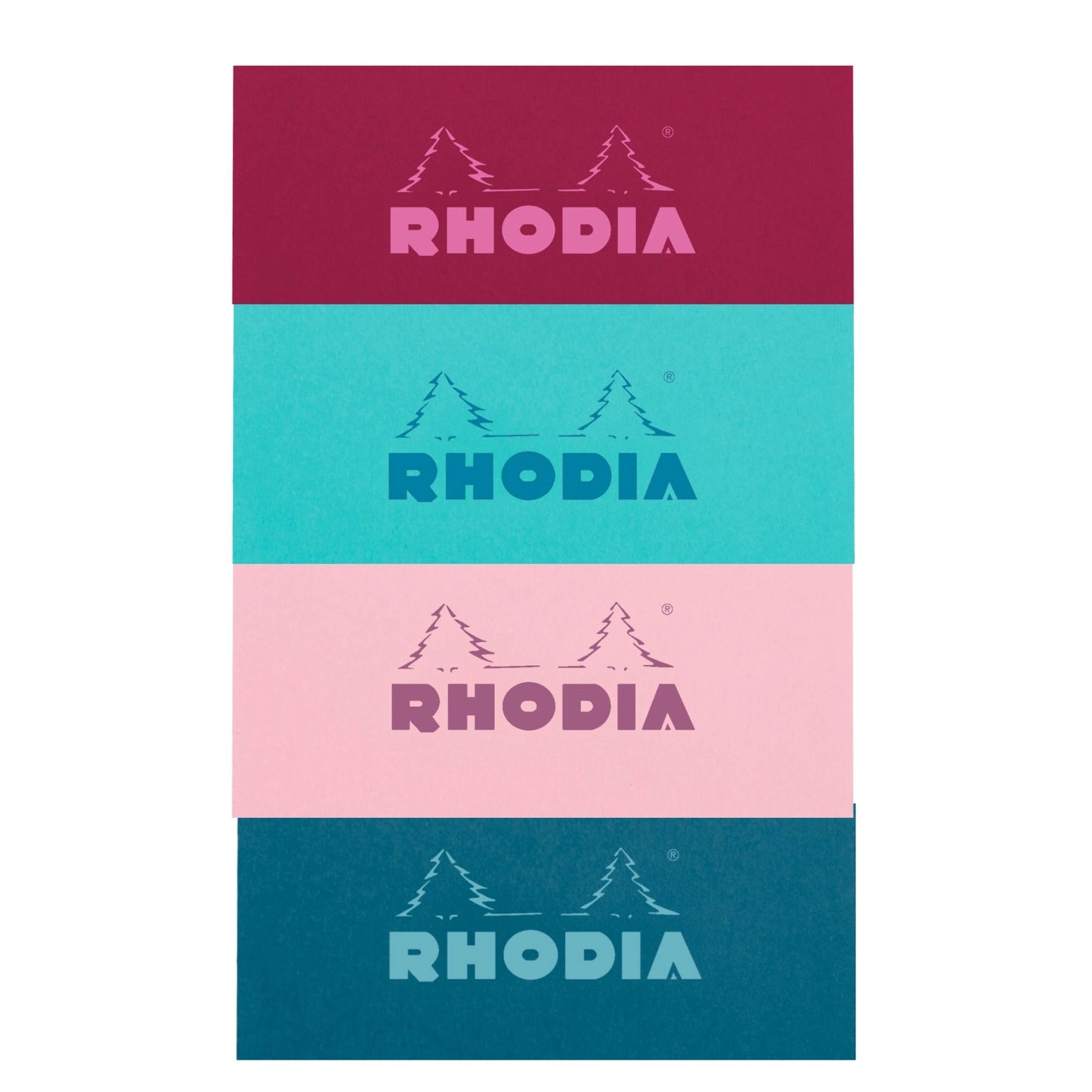Rhodia's iconic staple-bound pad, now available in four distinct new colors: Azure, Powder Pink, Peacock, and Plum. Made in France

Size: 5.75 x 8.25"&nbsp;

80gsm ultra white paper, graph grid
Fountain pen and marker friendly
80 microperforated sheets
Cardboard underside provides a firm writing surface

Includes 1 Notepad. Cover color is selected at random.