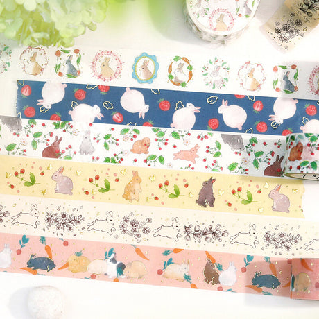 Rabbit Country Strawberry Washi Tape