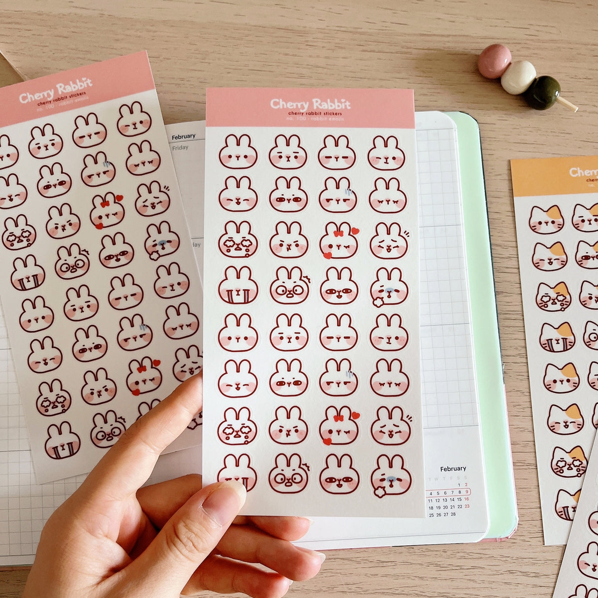 Cherry Rabbit Rabbit Emojis Sticker