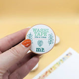 Cinta washi con forma de hongo arcoíris