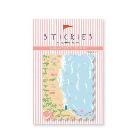 Ramus &amp; Co. - Sun Kissed-Shore Sticky Notes

Brighten up your everyday life with Ramus &amp; Co. Stickies!

These 3 x 3.85 sticky notes are great for capturing fleeting thoughts and jotting down long confirmation numbers.

Stylish, functional and guaranteed to make you smile.

A fun gift and a personal stationery must!

3" x 3.85” Sticky Notes
Die Cut Shapes
50 Sheets
4.5” x 6” Backing Card

Imported

By Ramus &amp; Co.